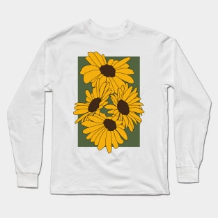 Yellow Daisy's Flower, T-shirt Long Sleeve T-Shirt